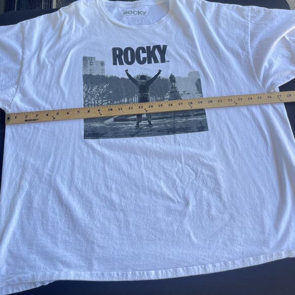 Rocky Shirt Mens 3XL White Classic Movie Philadelphia Steps Graphic Tee Boxing - Picture 6 of 9
